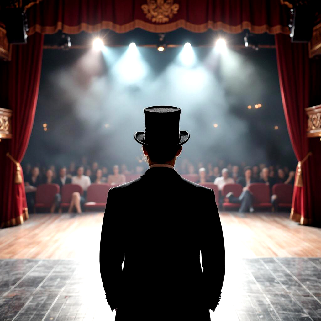 Zauberer auf der Bühne