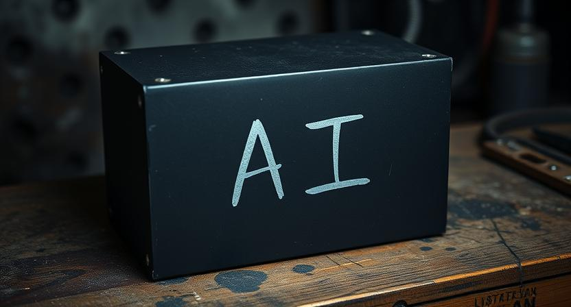 A blackbox with the text AI writtent on it