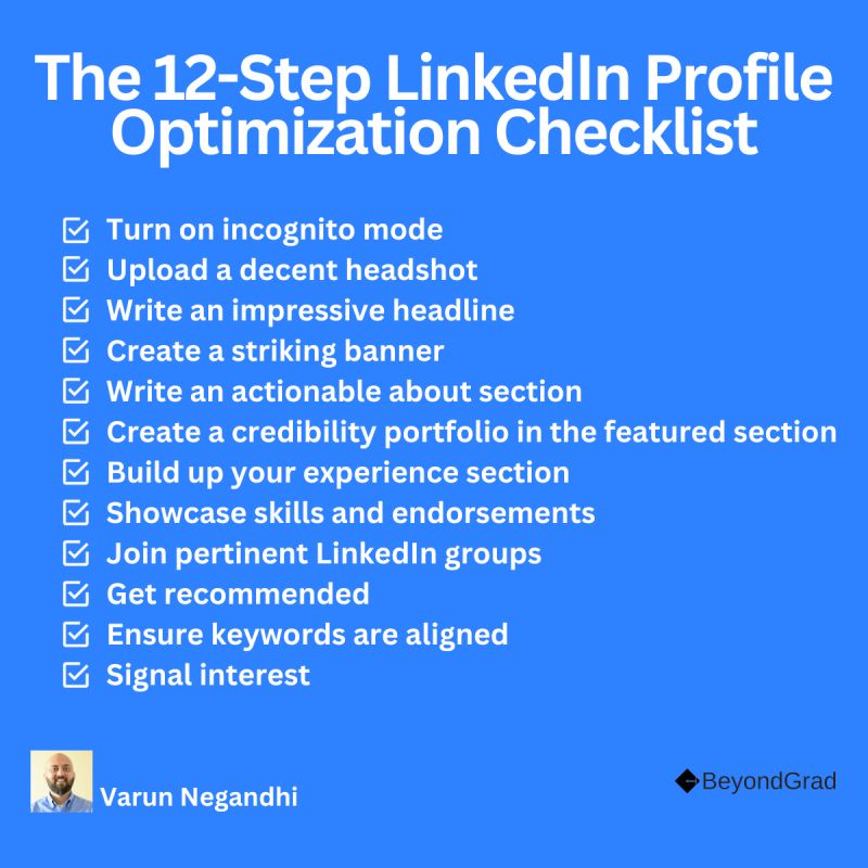 linkedin b2b marketing- Profile Optimisation Strategy Framework