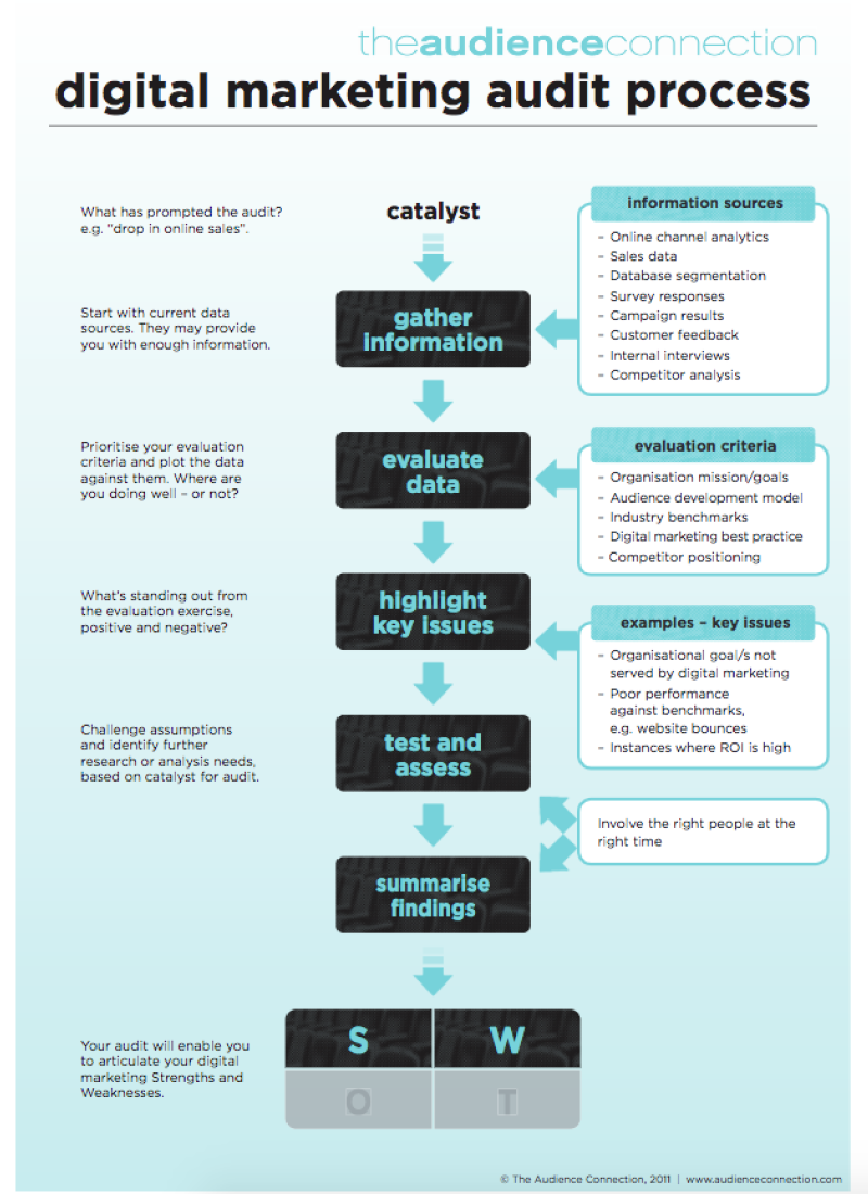 marketing audit- Digital Marketing Audit Strategy Diagram