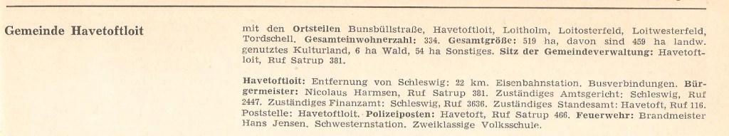 Gemeinde Havetoftloit, 1959