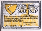 Notgeld Satrup (Rückseite)