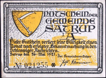 Notgeld Satrup (Rückseite)