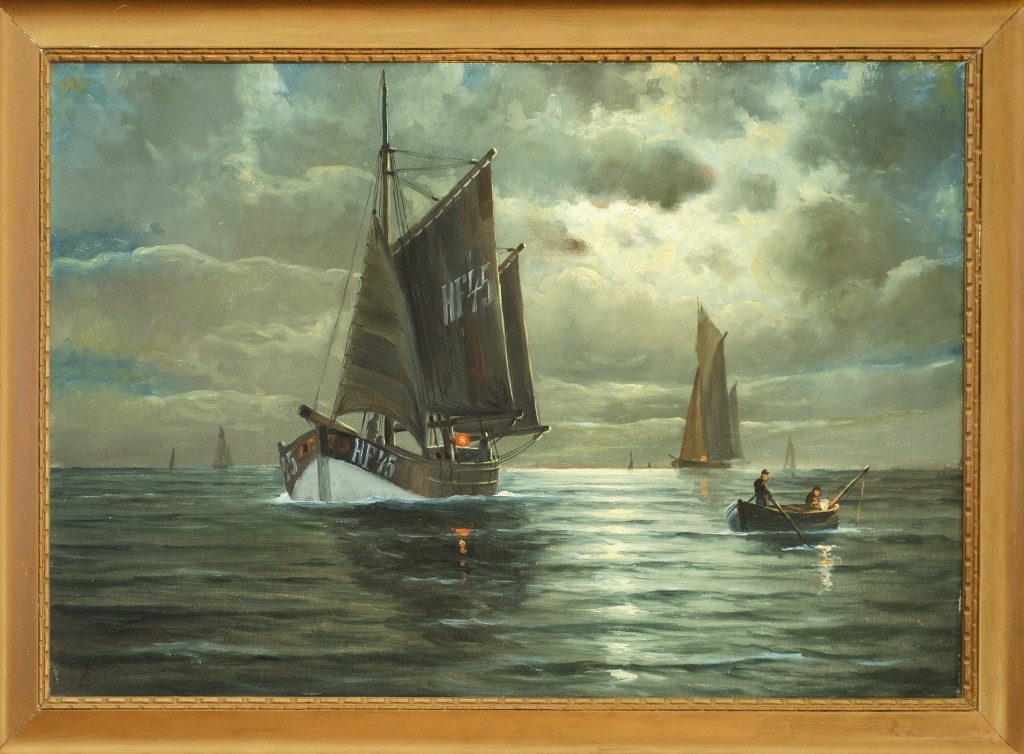 Gemälde, Fischer auf See