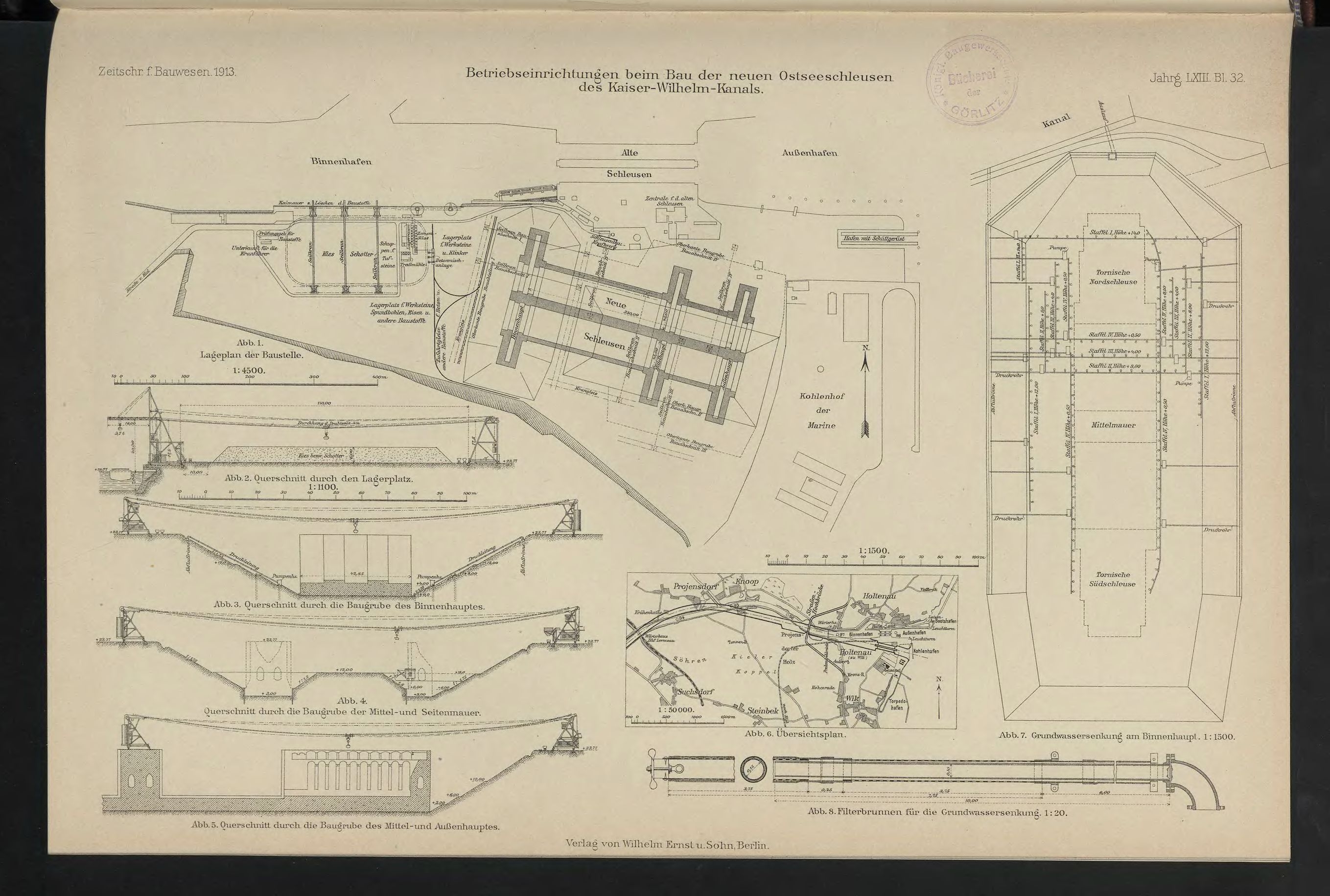 Schleuse Holtenau, 1913