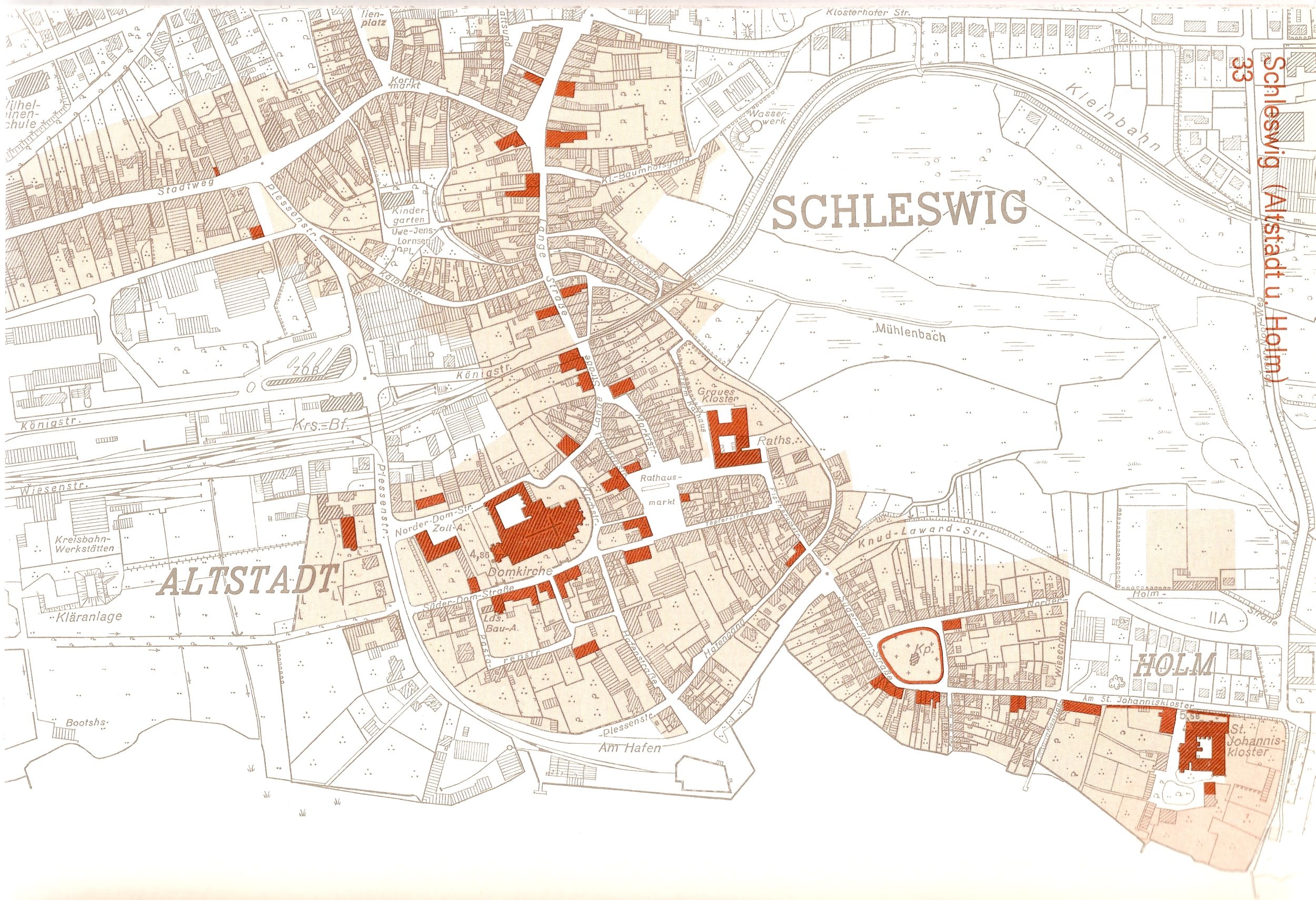 Karte 1969, Altstadt und Holm