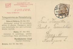 Mallorca 1912 Rückseite