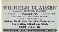 Werbung Wilhelm Clausen