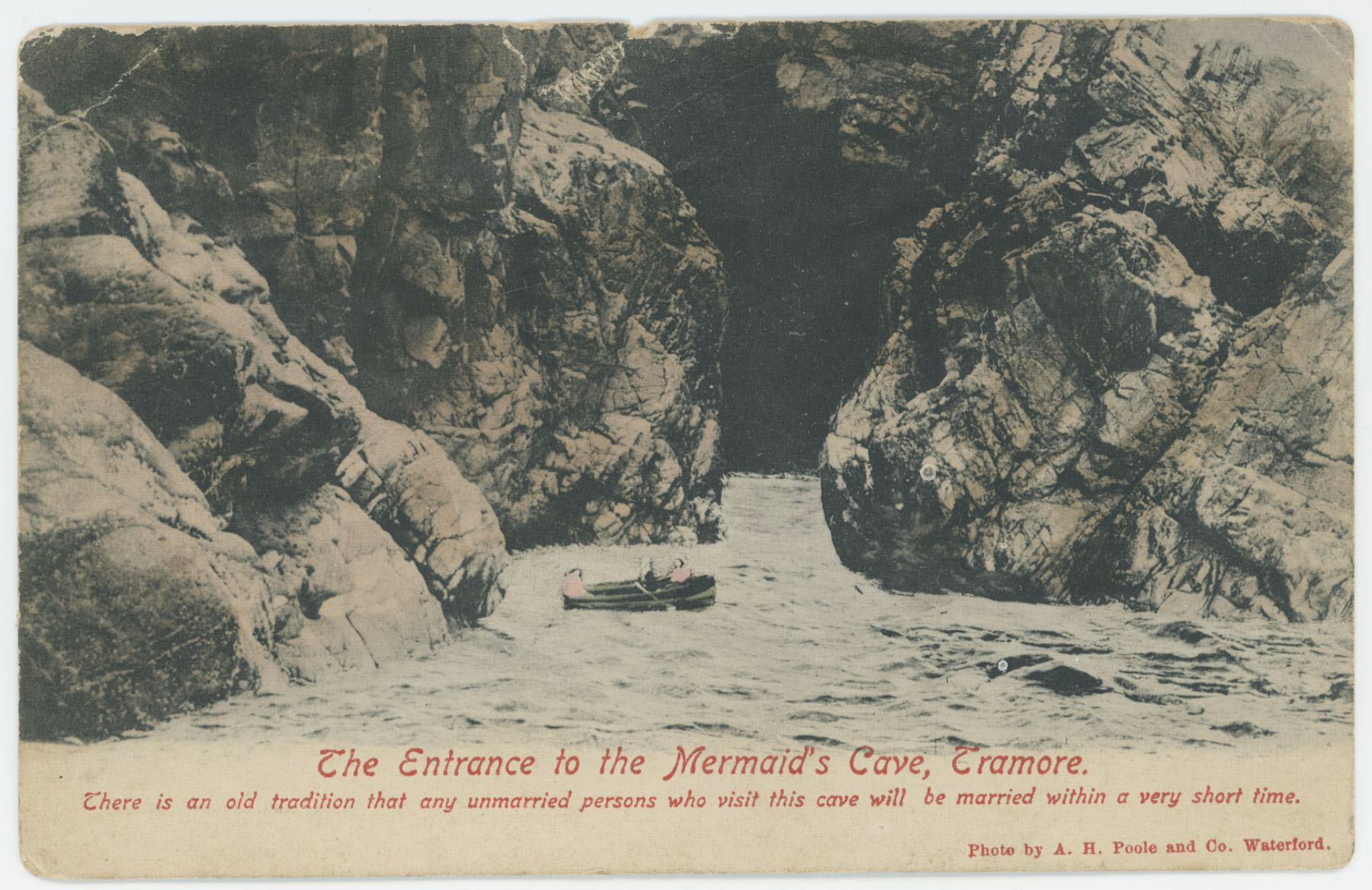 Entrance to the Mermaid’s Cave, Tramore, Co. Waterford.