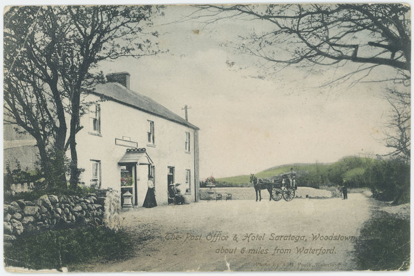 Post Office and Saratoga Hotel in Woodstown, Co. Waterford.