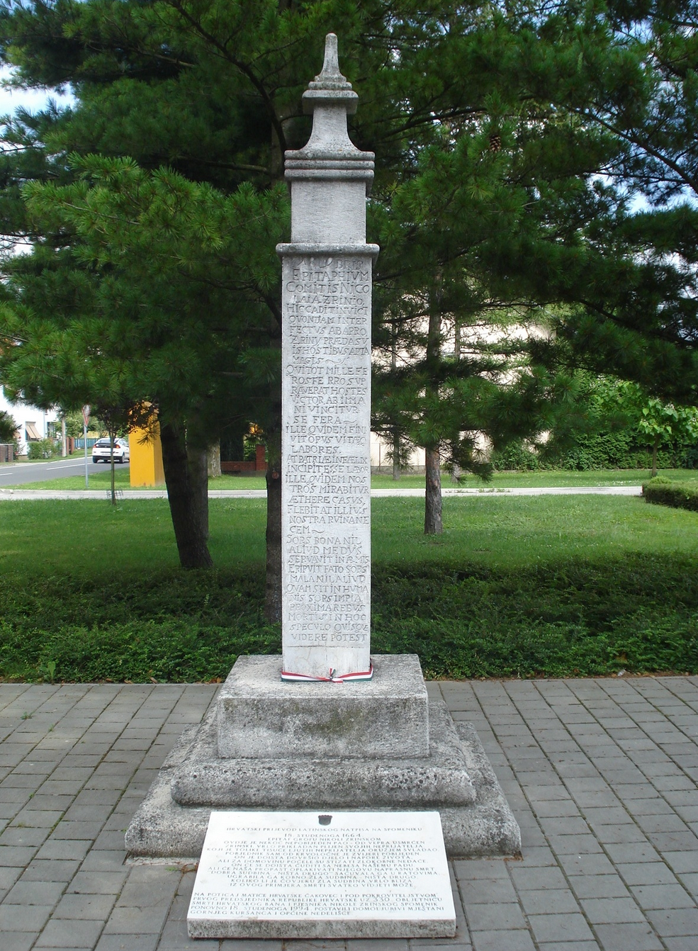Gornji Kuršanec - Felsőzrínyifalva - Spomenik Nikoli Zrinskom - Zrínyi-obeliszk