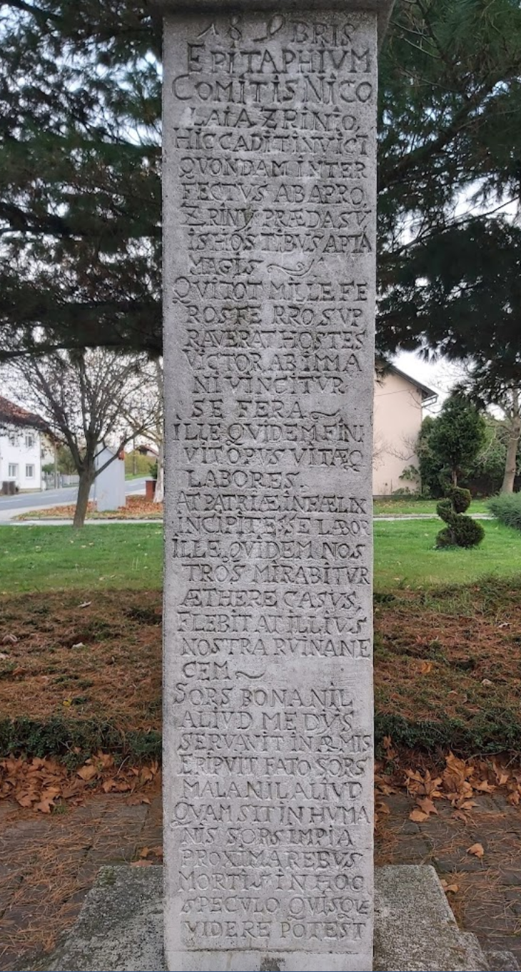 Gornji Kuršanec - Felsőzrínyifalva - Spomenik Nikoli Zrinskom - Zrínyi-obeliszk