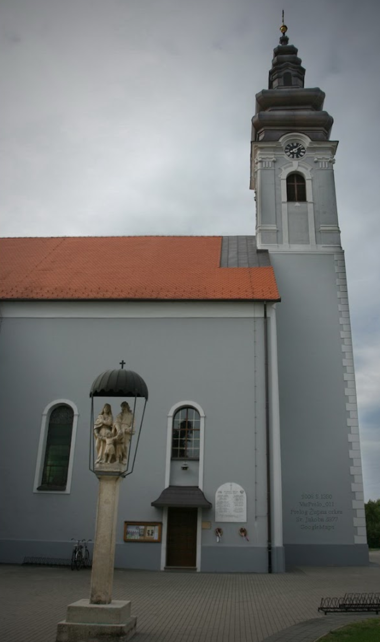 Prelog - Perlak - Kip sv. sv. obitelji - Szent Család-szobor a templomkertben