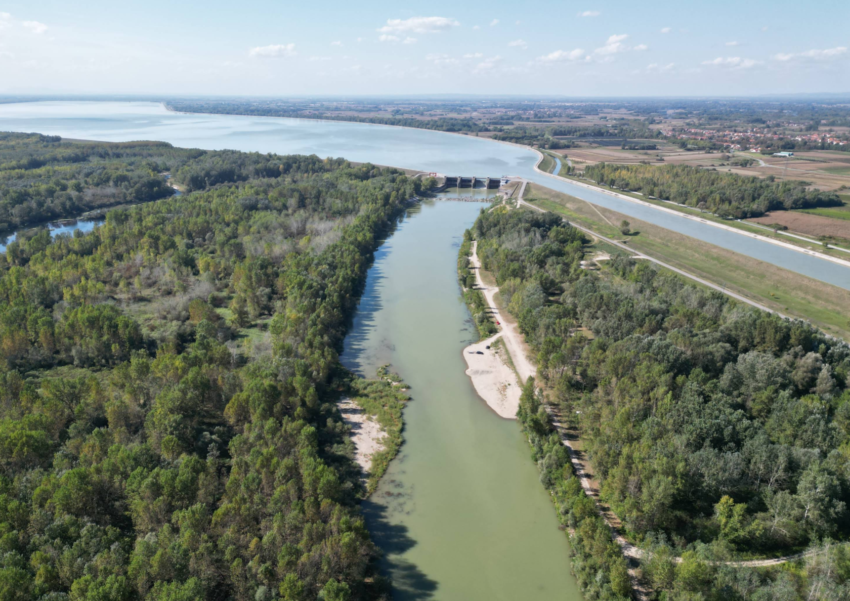 Sveti Marija - Muraszentmária - Vidikovac na obali rijeke Drave - kilátó a Dráva partján