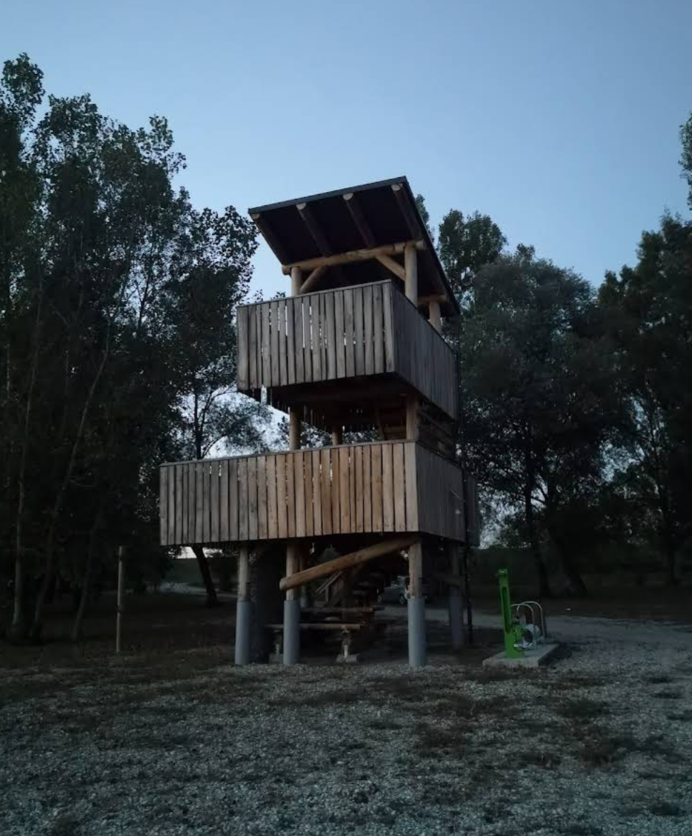 Sveti Marija - Muraszentmária - Vidikovac na obali rijeke Drave - kilátó a Dráva partján