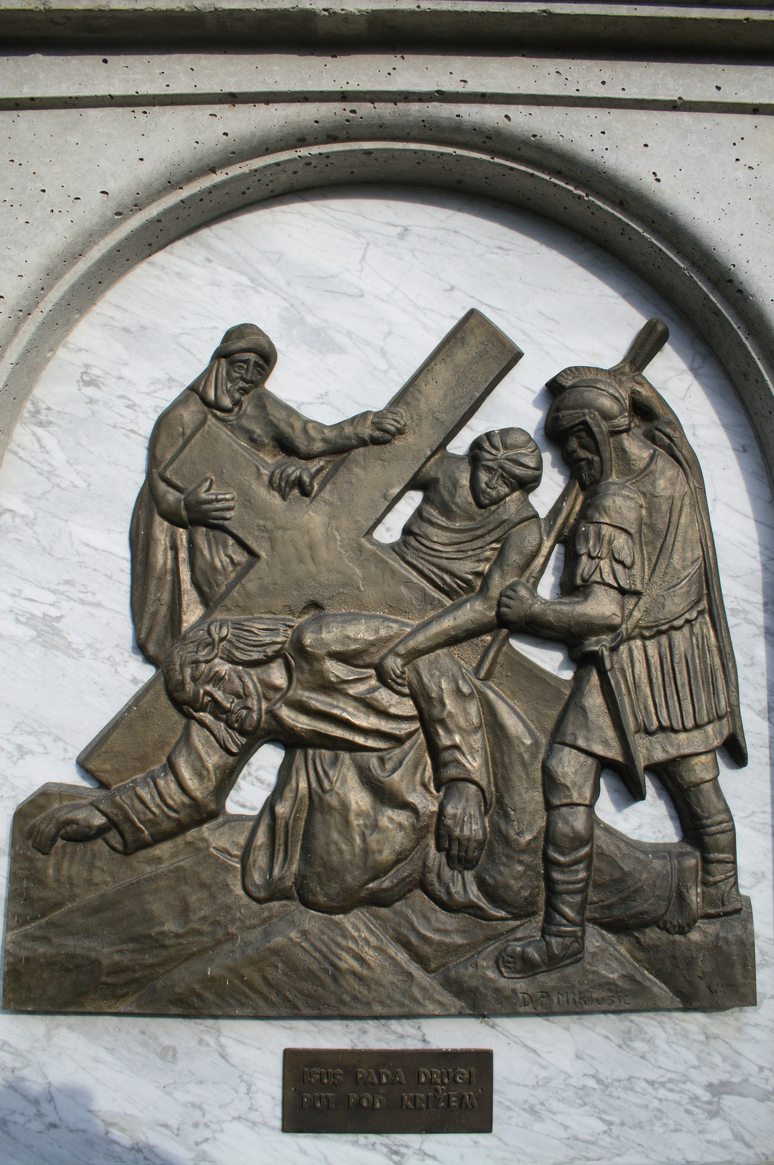 Karlovačka - Károlyváros - Križni put kod crkve Gospe Snježne, Dubovac - stációs keresztút a Havas Boldogasszony templomnál, Dubovacban