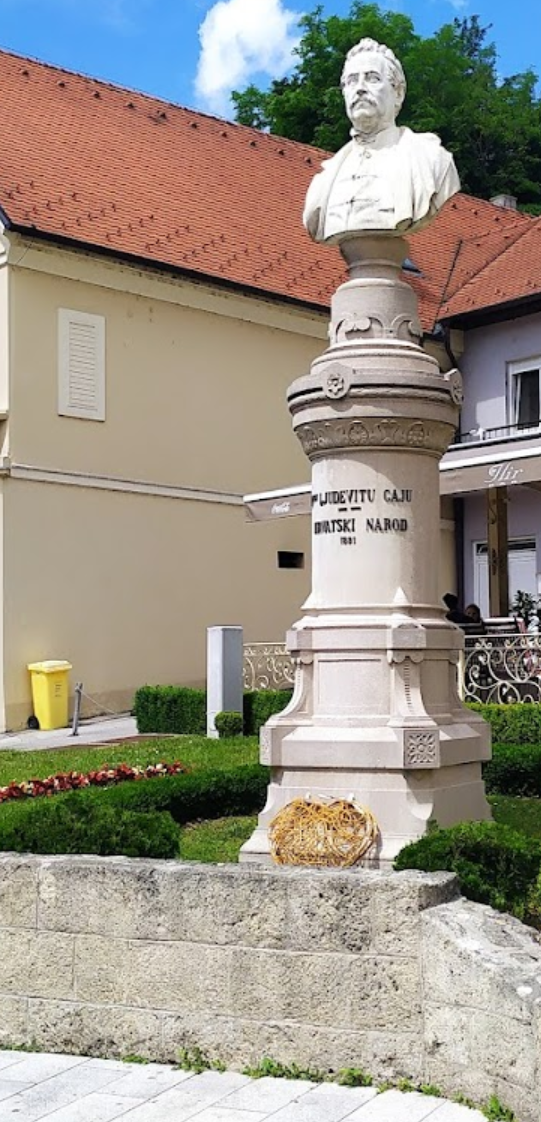 Krapina - Korpona - Spomenik Ljudevit Gaj - Ljudevit Gaj emlékműve, mellszobor