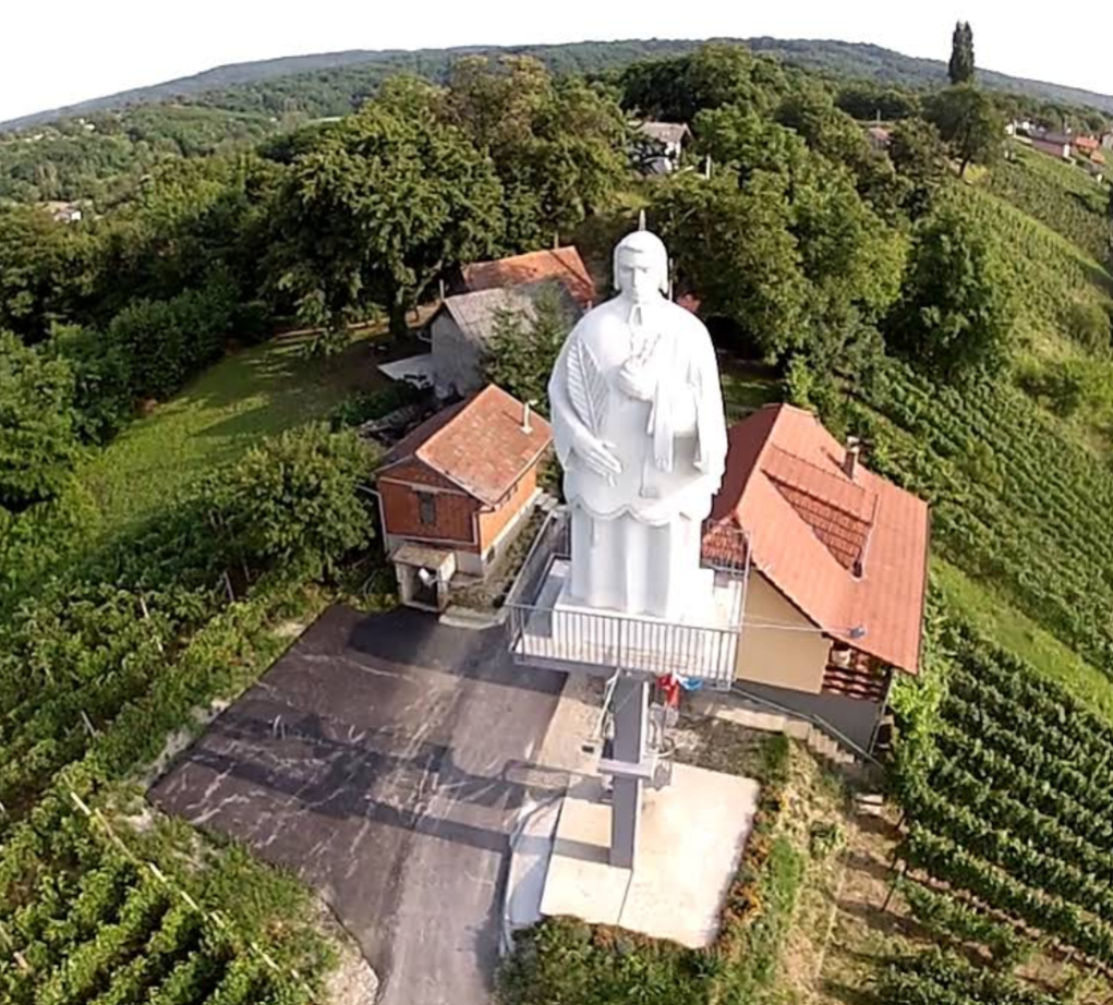 Globočec Ludbreški - Kip svetog Vinka s vidikovcem - Szent Vince-kilátó és szobor (207 m)