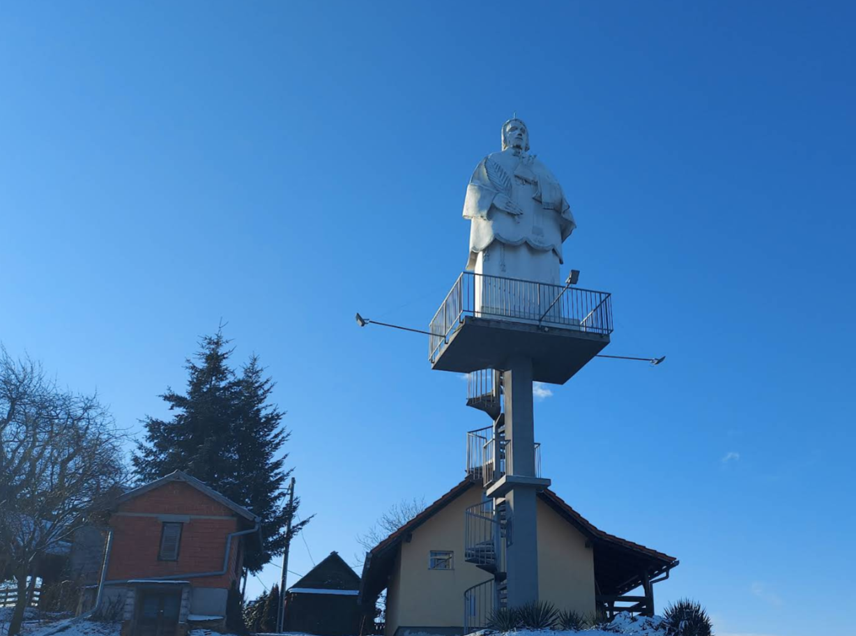 Globočec Ludbreški - Kip svetog Vinka s vidikovcem - Szent Vince-kilátó és szobor (207 m)