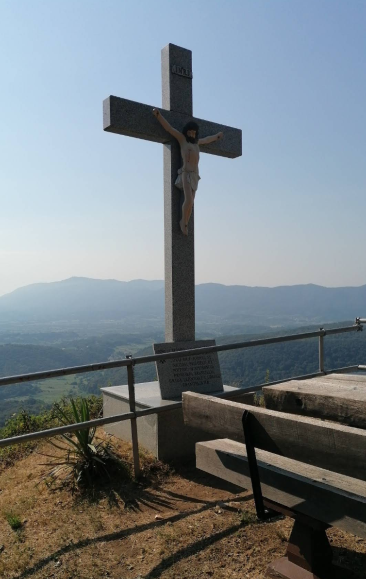 Kameničko Podgorje - Vidikovac Glažareva pećina, raspelo - kőkereszt korpusszal, Glažareva Pećina-kilátó (540 m)