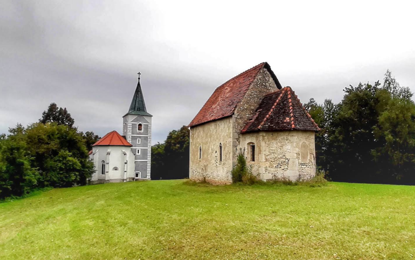 Gradišče nad Podsredo - Kapela sv. Ane - Szent Anna-kápolna a Szent Öreg-hegyen (386 m)