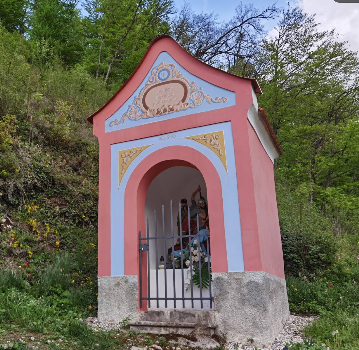 Gradišče nad Podsredo - Križev pot Stara sv. Gora - stációs keresztút az Szent Öreg-hegyre