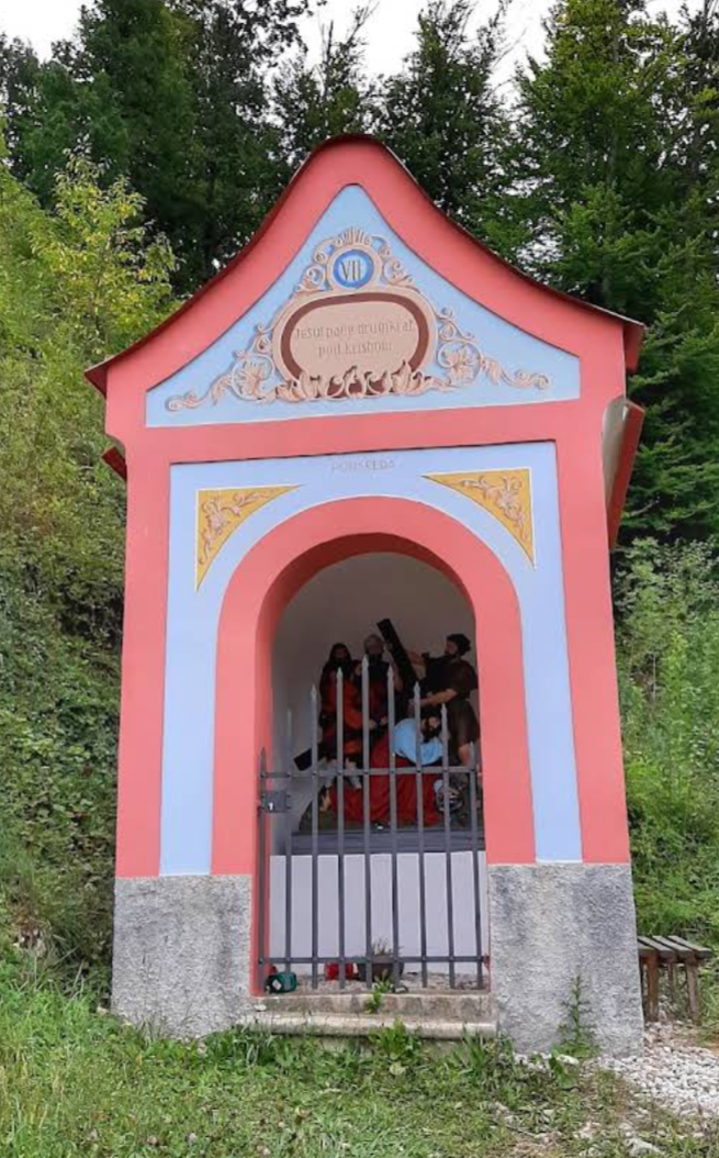 Gradišče nad Podsredo - Križev pot Stara sv. Gora - stációs keresztút az Szent Öreg-hegyre