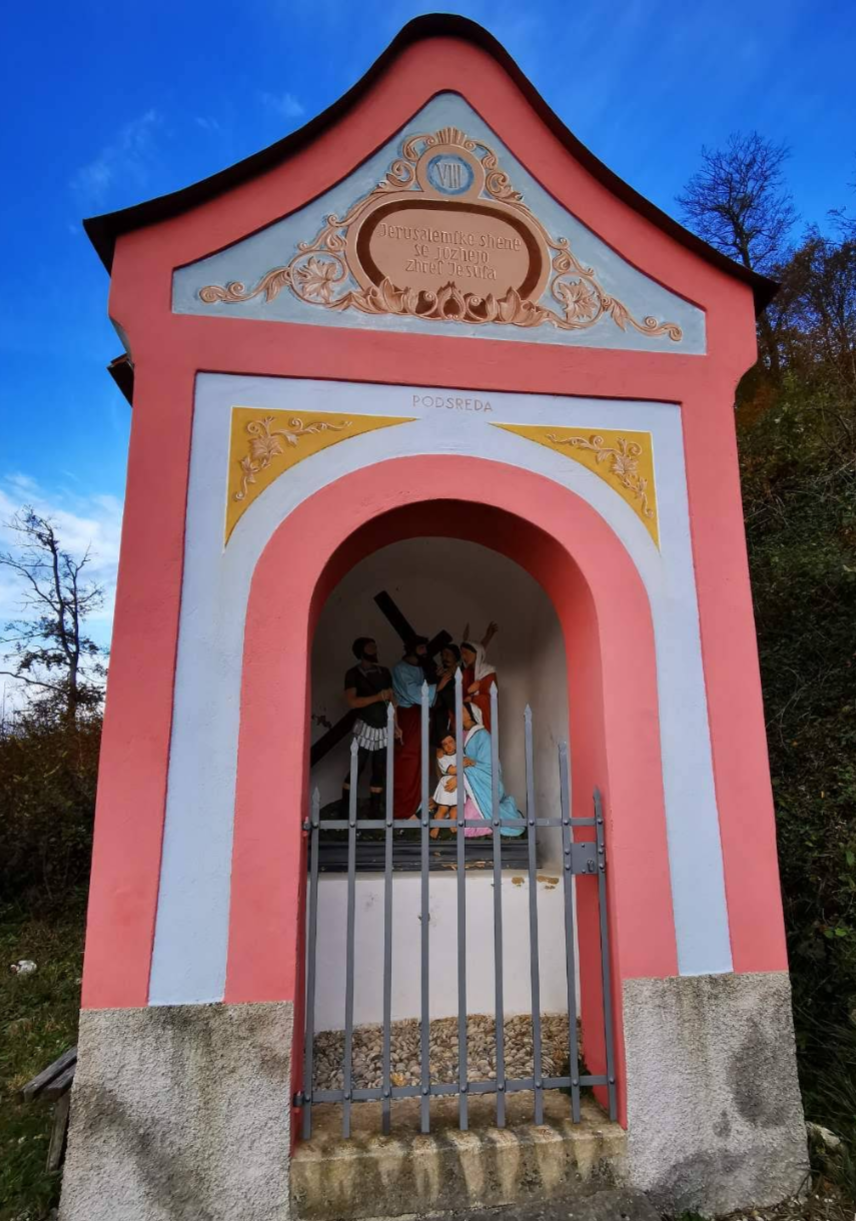 Gradišče nad Podsredo - Križev pot Stara sv. Gora - stációs keresztút az Szent Öreg-hegyre