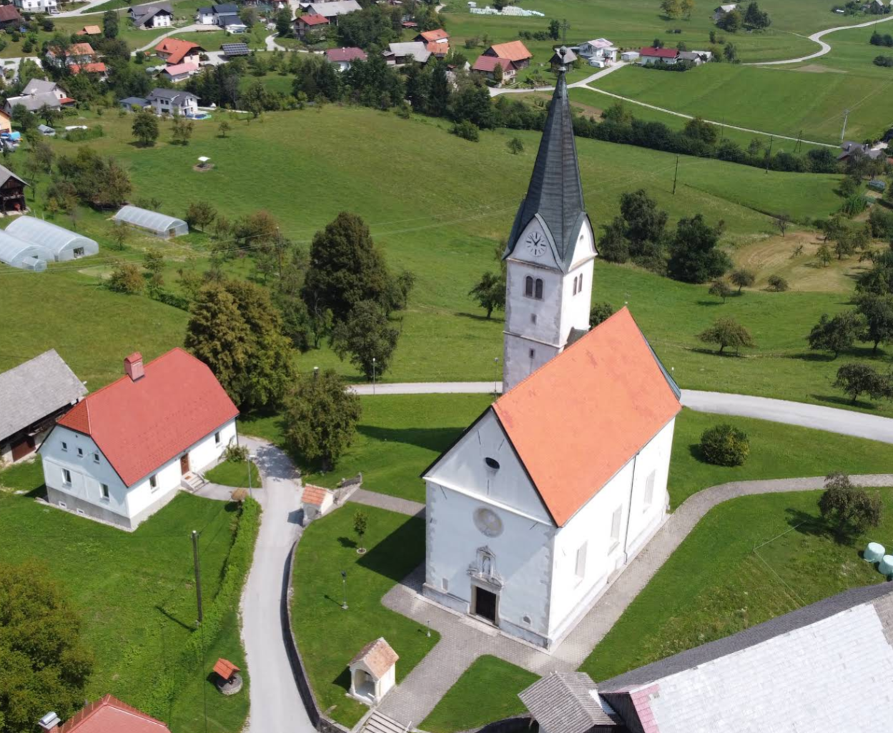 Sedraž - Cerkev sv. Jedrt Nivelska - Nivelles-i Szent Gertrúd-templom
