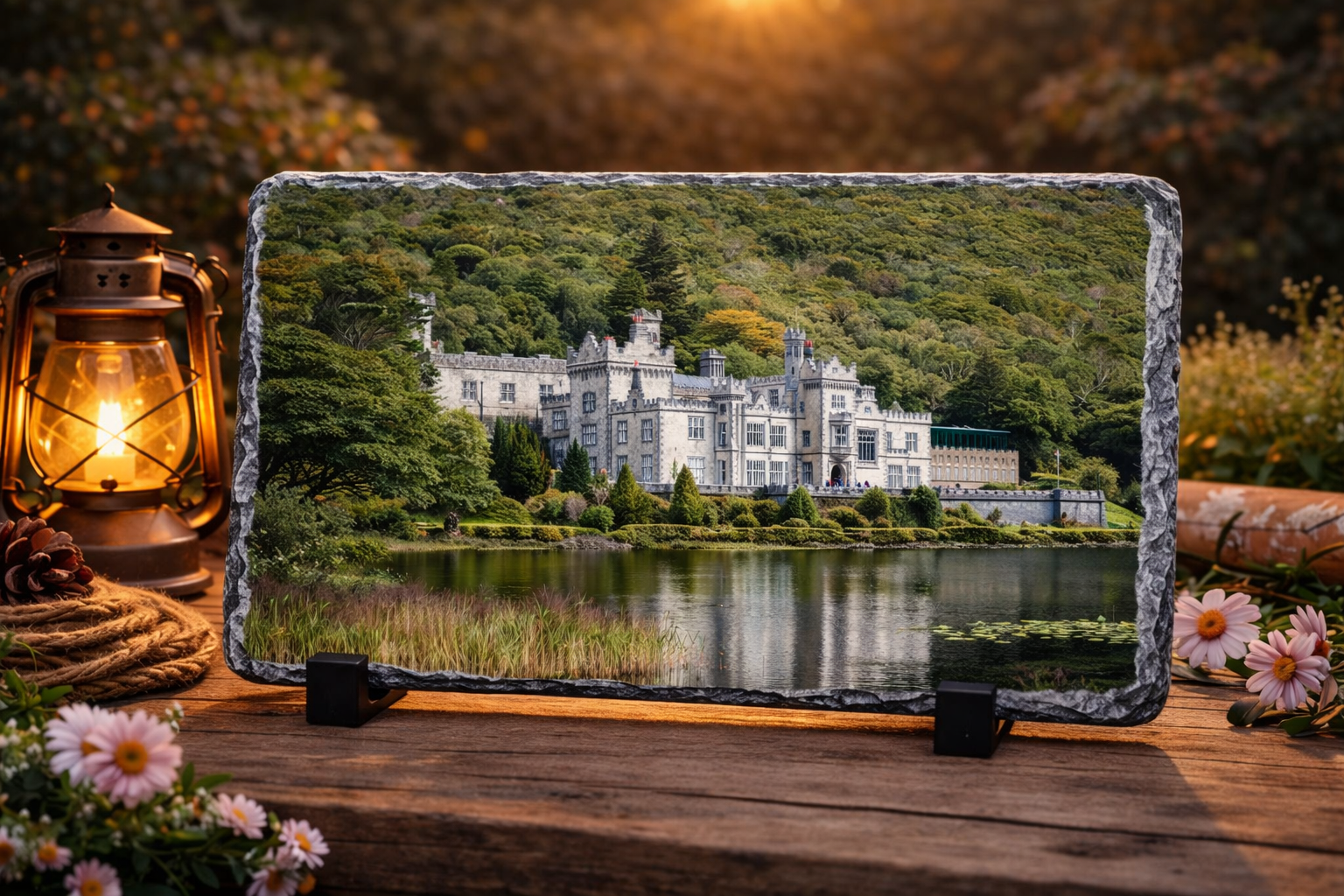 Kylemore Abbey Irish architecture slate gift