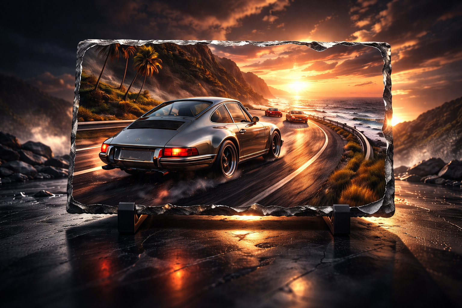Porsche 911 automotive slate gift made in Ireland