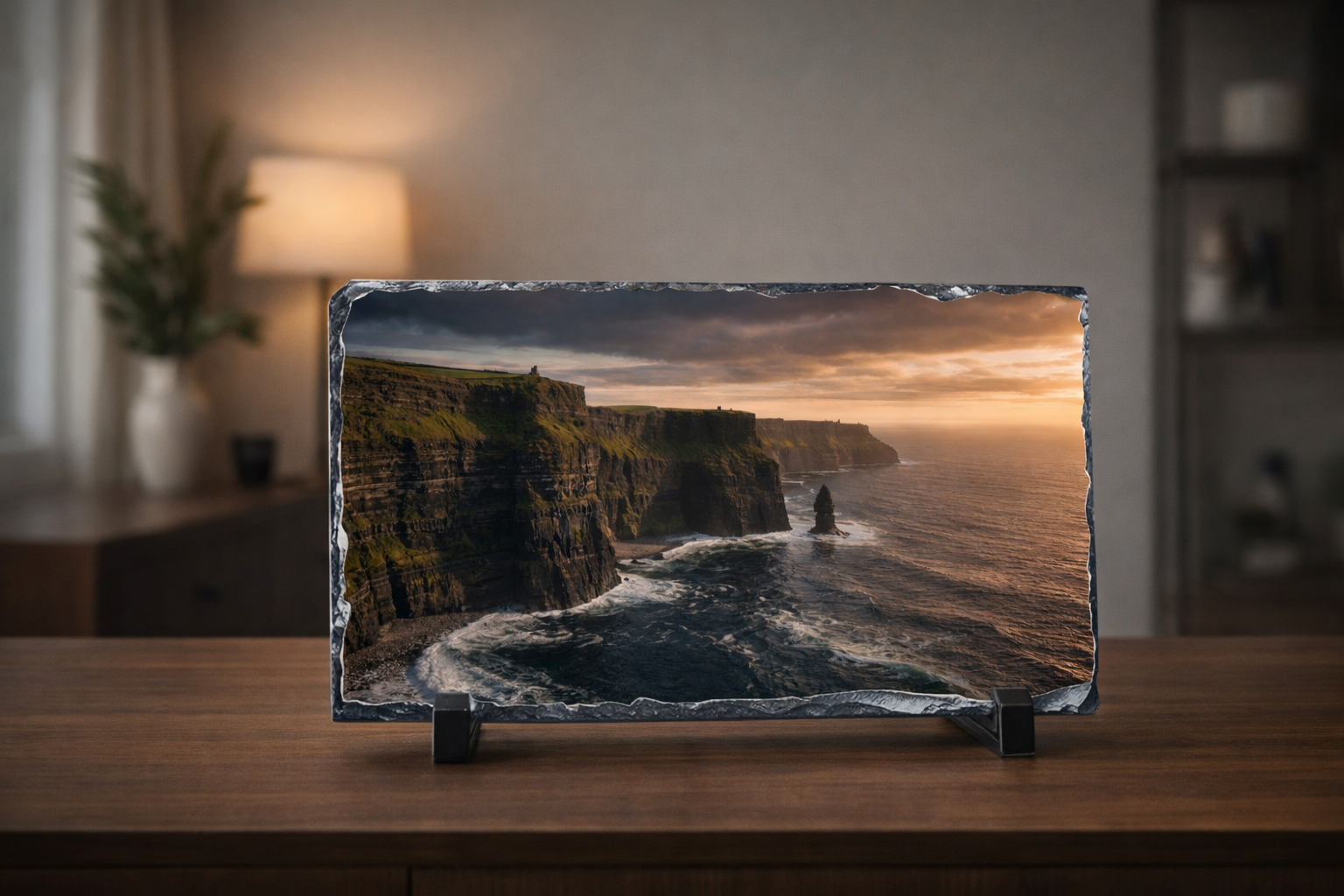Cliffs of Moher sunset slate gift made in Ireland