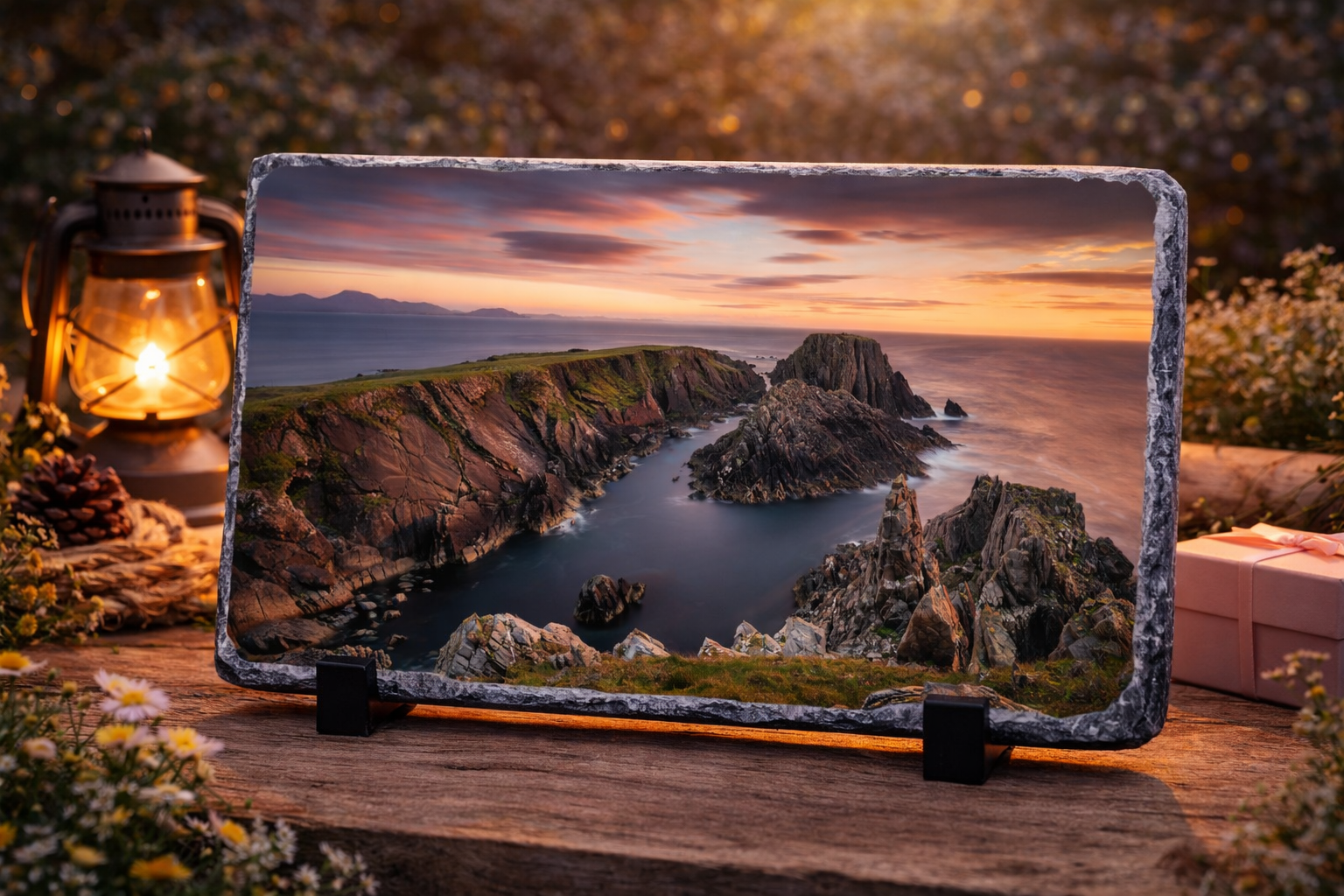 Majestic Irish cliffs at sea slate gift Ireland