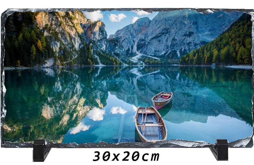 Irish mountain and boat landscape slate gift