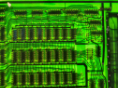 DAI PCB V4, vue de dessous et vue de dessus par transparence
