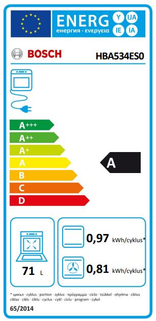 BBIM13400XPSWE, 60 cm 72 L Multifunción Horno