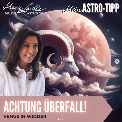 Instagram Beitrag von Marie Laville mit Einblick in moderne Astrologie