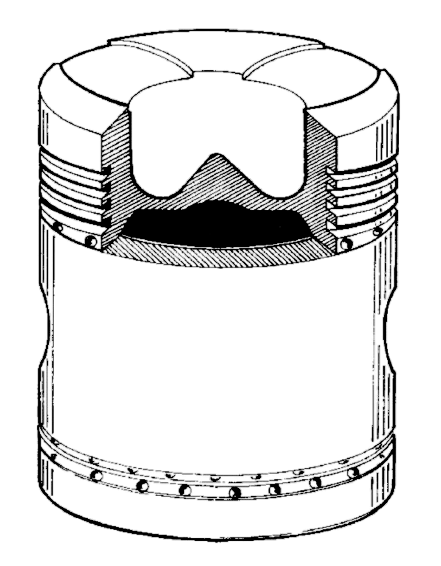 Zuiger van DAF dieselmotor