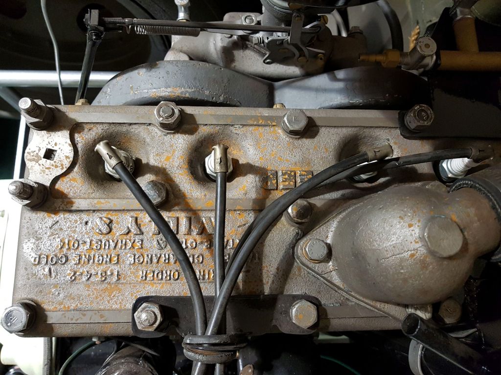 Willysmotor met cilinderkop voor M38-jeepuitvoering