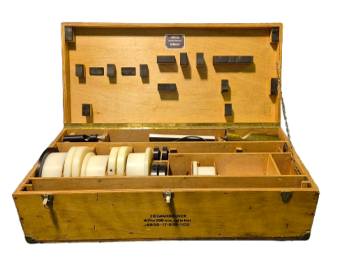 Kist met adapters voor zielwandkijker voor verschillende kalibers