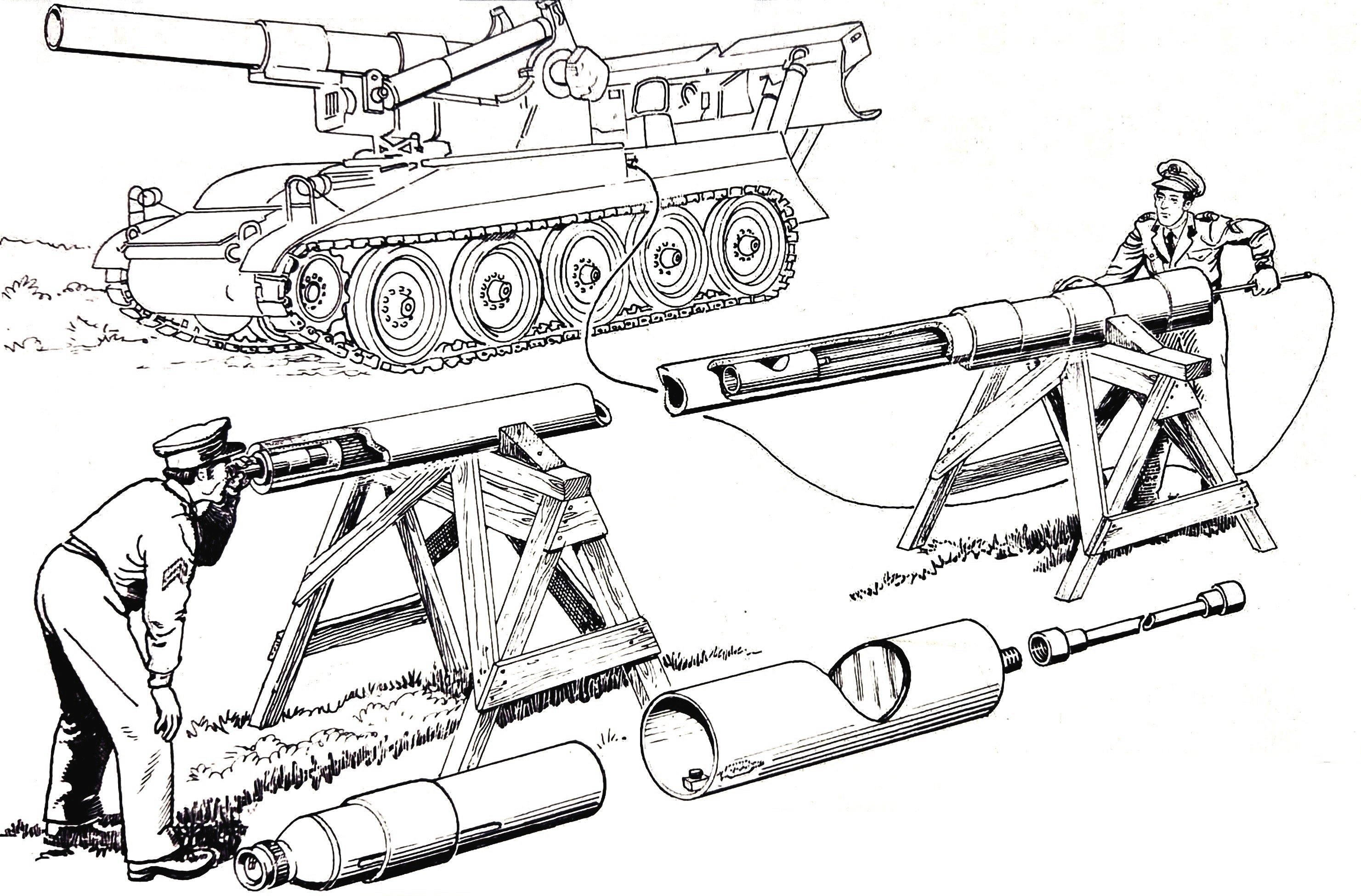 Tekening zielwankijker in gebruik