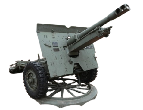 Kanon 25 ponder Mk 2/1 op affuit Mk 1