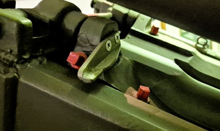 Stoter voor schuifje op liniaal van terugloop