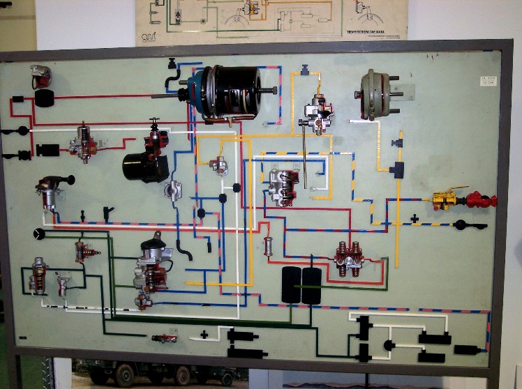 Remsysteem DAF YA 4440 op instructiewand