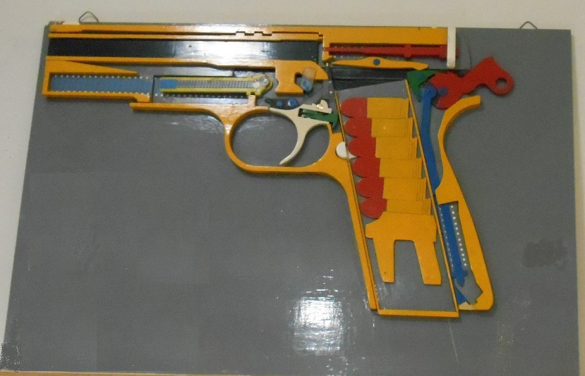 Instructiewand Pistool Browning FN 9mm