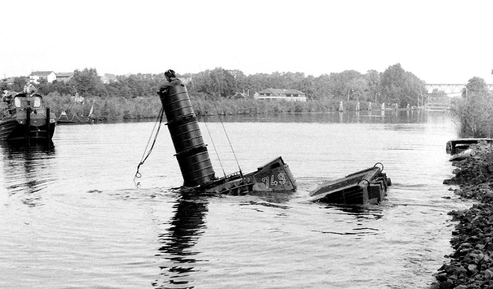 Leopard 1 tank met diepwaadschacht