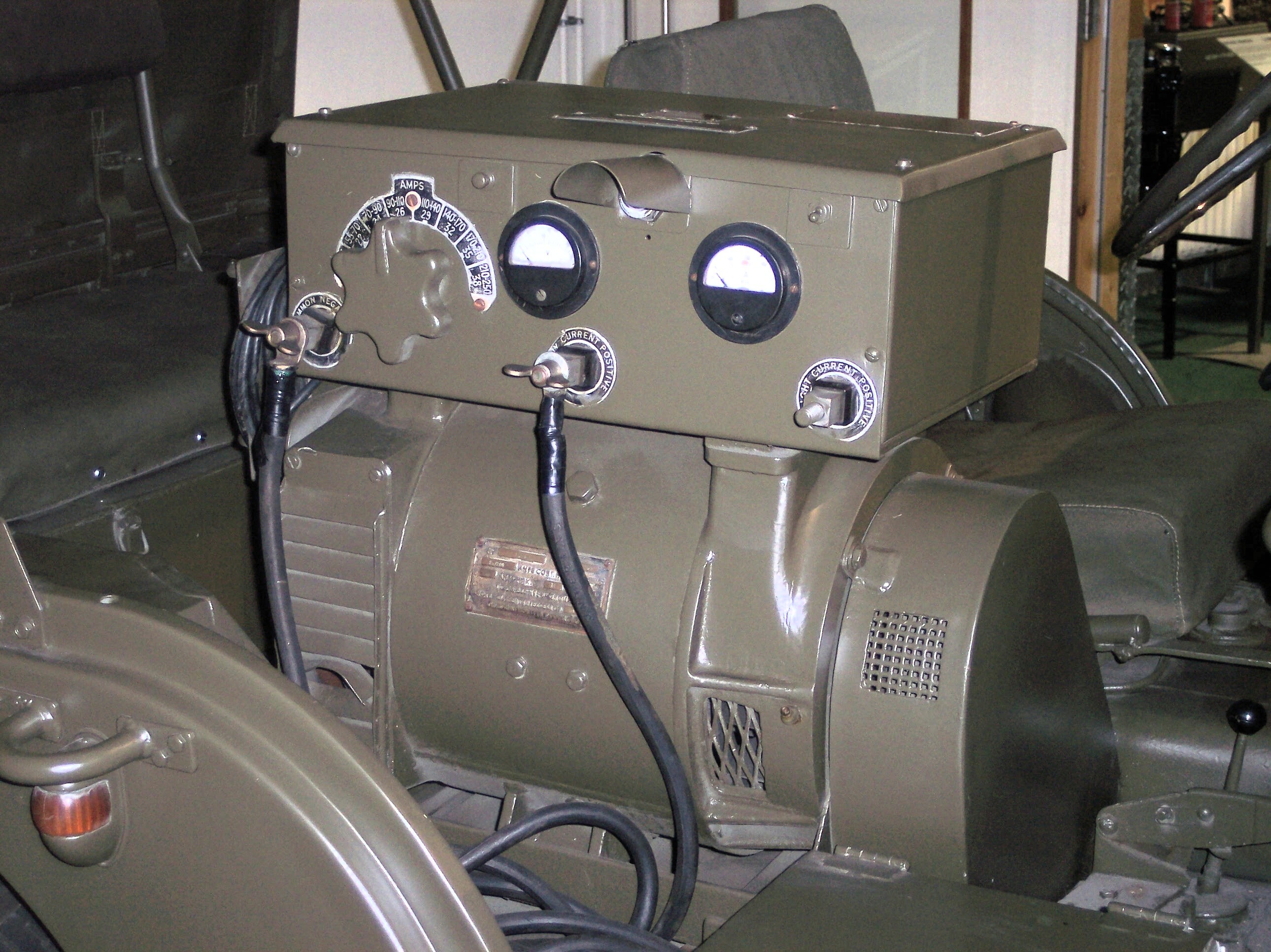 Petbow lasgeneratoer in jeep Nekaf M38A1