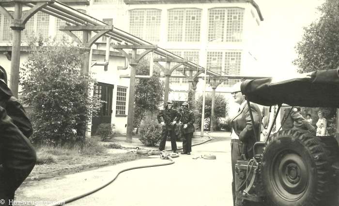 Oefening bedrijfsbrandweer munitiefabriek Ossendrecht 1971
