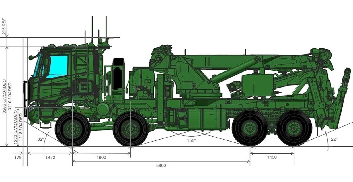 Iveco wielbergingsvoertuig.