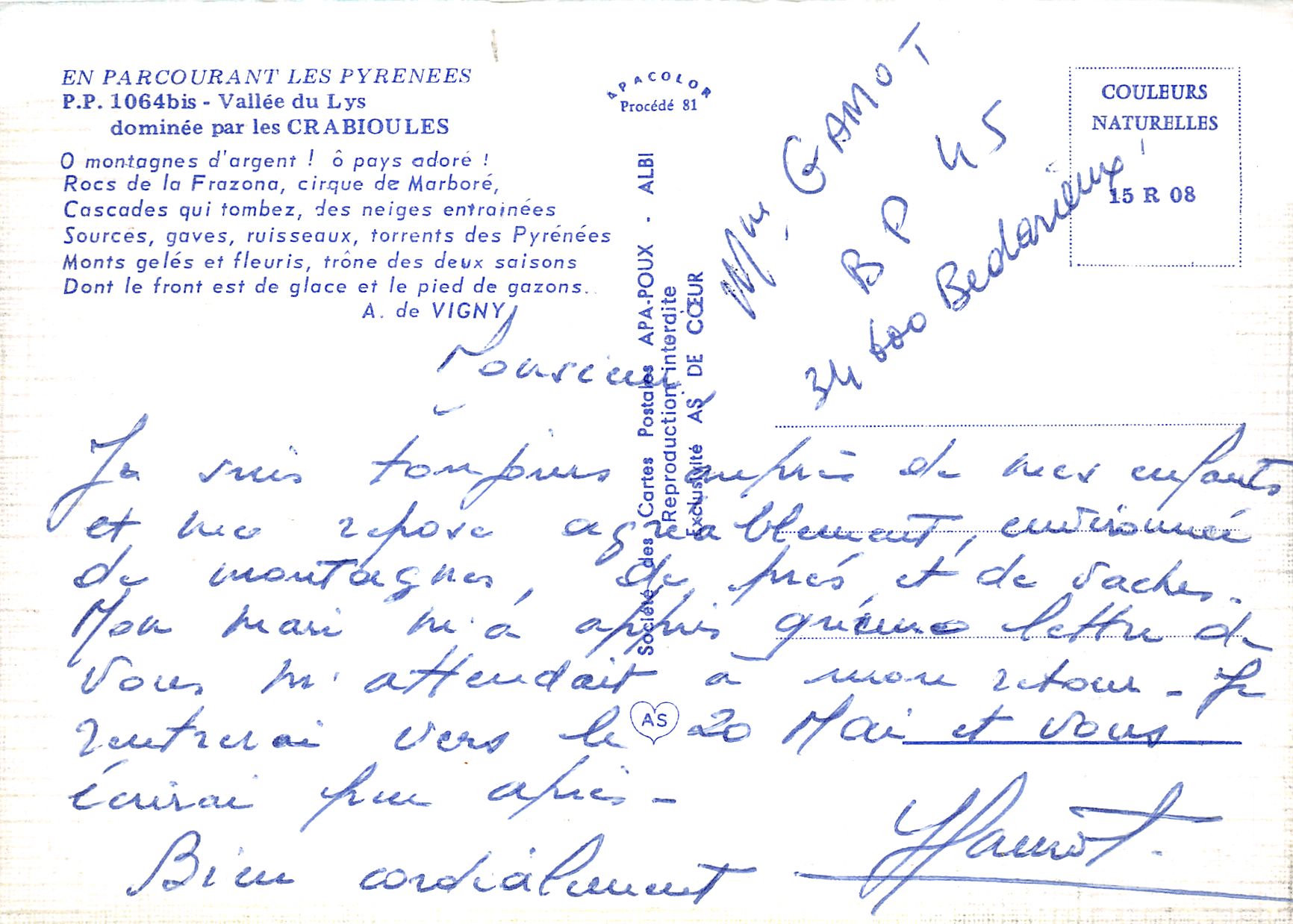 31-VALLEE DU LYS DOMINEE PAR LES CRABIOULES-N C-4337-B/0347 - Zdjęcie 2 z 2